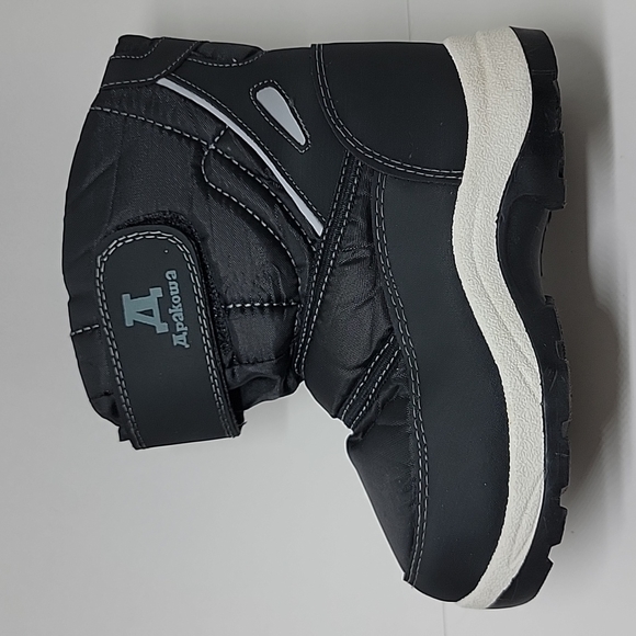 Apakowa Black Cold Weather Water Resistant Toddler Boots 27 (10) - Picture 2 of 12